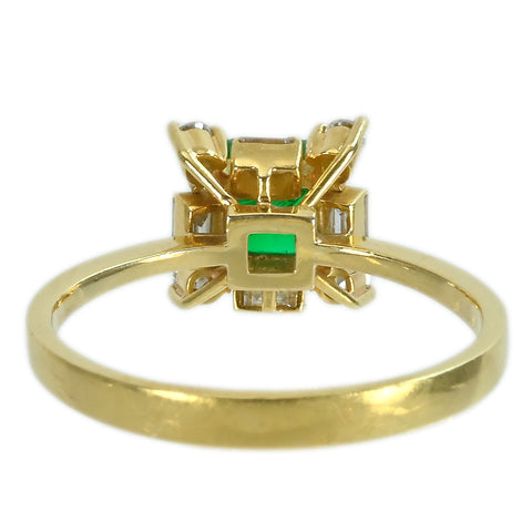 【中古】K18YG EMERALD エメラルドリング 2.6g #12