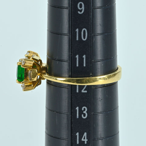 【中古】K18YG EMERALD エメラルドリング 2.6g #12