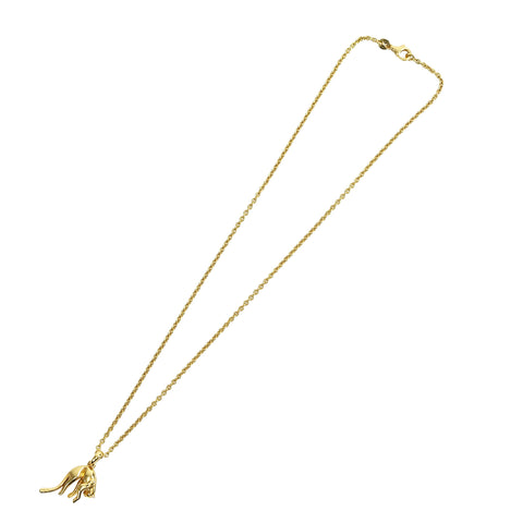 [Pre-owned] CARTIER 18K Yellow Gold Panther Pendant Necklace 10.8g One Price 