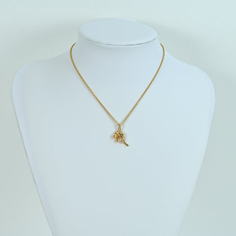 [Pre-owned] CARTIER 18K Yellow Gold Panther Pendant Necklace 10.8g One Price 