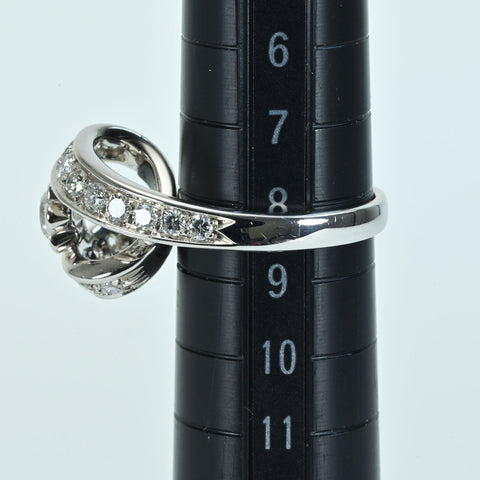 【中古】K18WG DIAMOND ダイヤモンドリング 7.0g #8.5