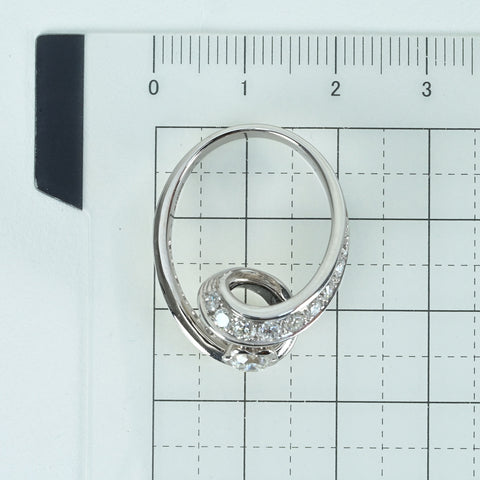 【中古】K18WG DIAMOND ダイヤモンドリング 7.0g #8.5