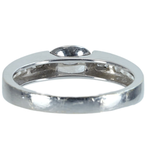 【中古】K18WG DIAMOND RING ダイヤモンドリング D0.51ct D0.48ct 5.3g #16.5