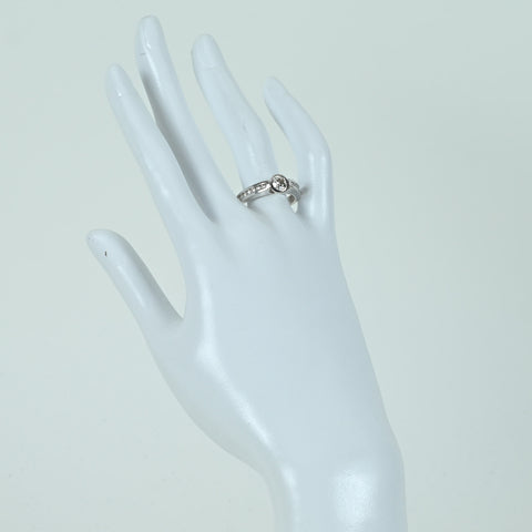 【中古】K18WG DIAMOND RING ダイヤモンドリング D0.51ct D0.48ct 5.3g #16.5