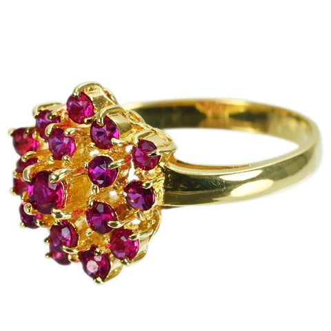 【中古】K18YG RUBY RING ルビーリング R0.98ct 4.0g #11.5