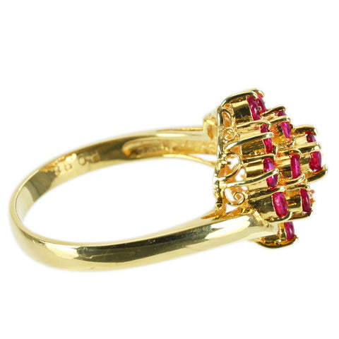【中古】K18YG RUBY RING ルビーリング R0.98ct 4.0g #11.5