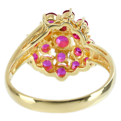 【中古】K18YG RUBY RING ルビーリング R0.98ct 4.0g #11.5