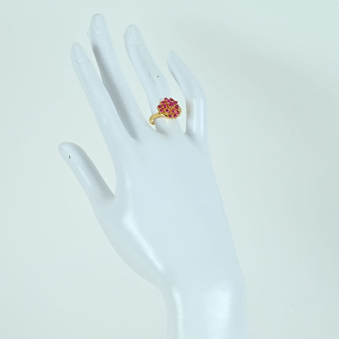 【中古】K18YG RUBY RING ルビーリング R0.98ct 4.0g #11.5