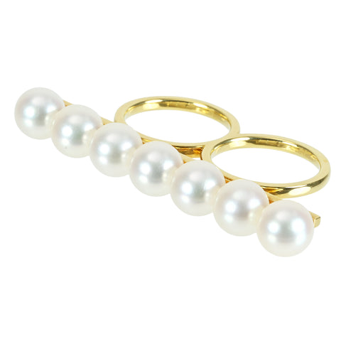 【中古】TASAKI タサキ K18YG PEARLバランスリュクスリング 15.1g #13 ONE PRICE