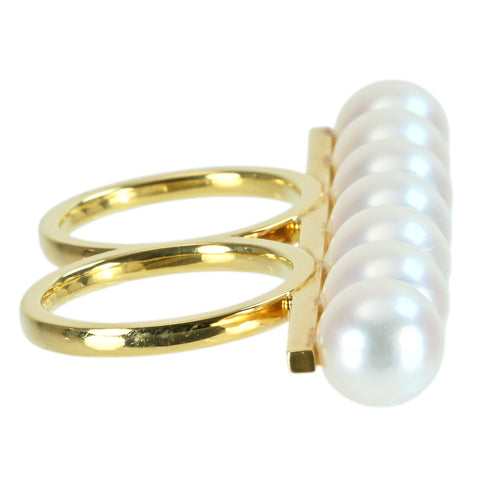 【中古】TASAKI タサキ K18YG PEARLバランスリュクスリング 15.1g #13 ONE PRICE