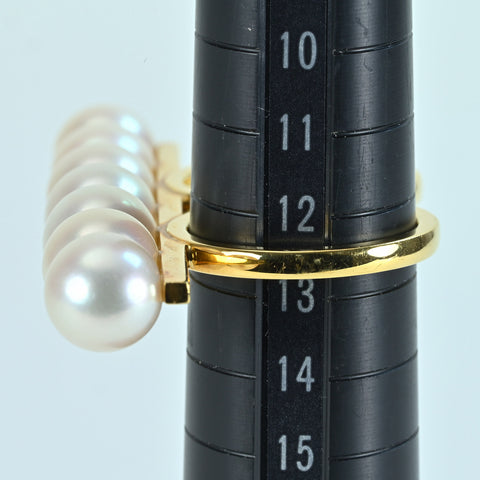 【中古】TASAKI タサキ K18YG PEARLバランスリュクスリング 15.1g #13 ONE PRICE