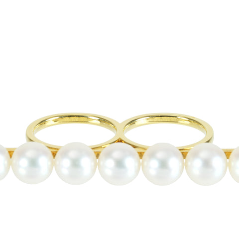 【中古】TASAKI タサキ K18YG PEARLバランスリュクスリング 15.1g #13 ONE PRICE