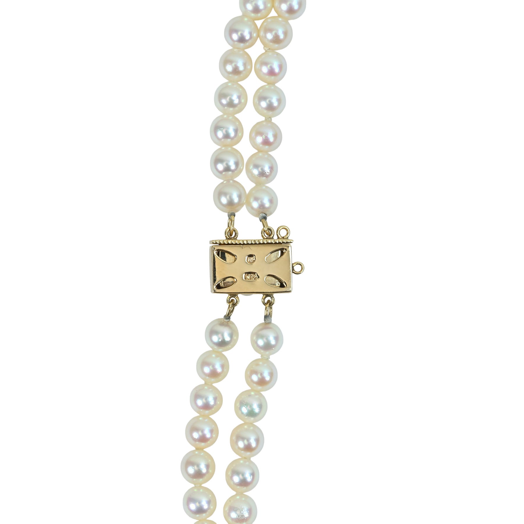 中古】MIKIMOTO ミキモト K14YG AKOYA PEARL アコヤパールネックレス