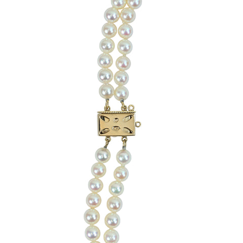 【中古】MIKIMOTO ミキモト K14YG AKOYA PEARL アコヤパールネックレス 5.0-5.5mm 38.6g ONE PRICE