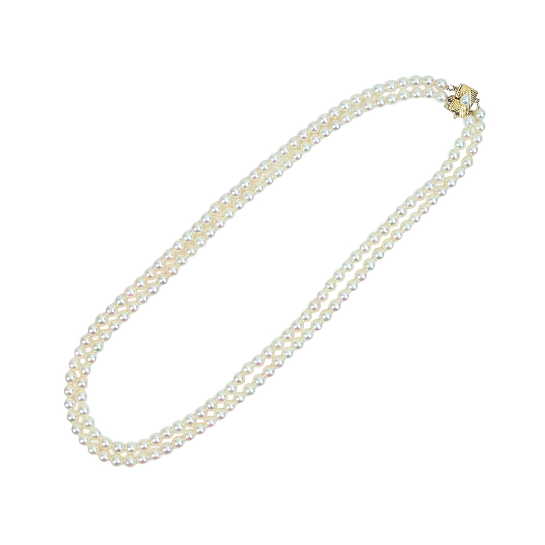 中古】MIKIMOTO ミキモト K14YG AKOYA PEARL アコヤパールネックレス