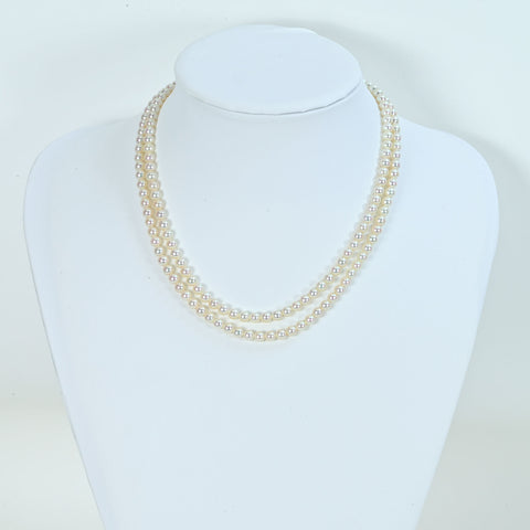 【中古】MIKIMOTO ミキモト K14YG AKOYA PEARL アコヤパールネックレス 5.0-5.5mm 38.6g ONE PRICE
