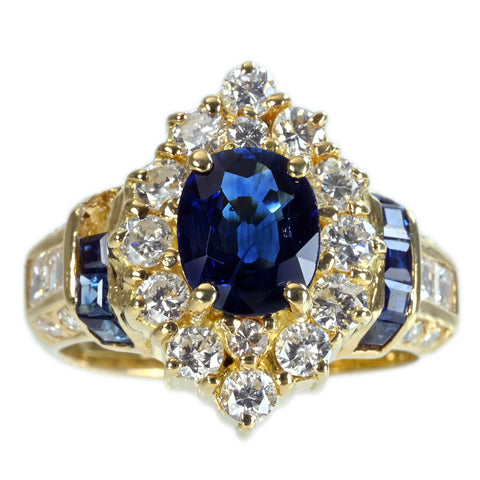 【中古】K18YG SAPPHIREサファイアリング S1.25ct D0.47ct CGLソーティング 8.2g #8