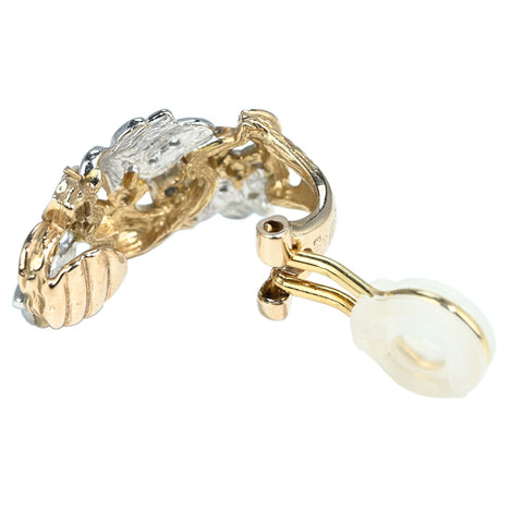 【中古】K18PG/18WG DIAMONDS EARRINGS ダイヤモンドイアリング D0.12ct DD0.12ct 8.3g