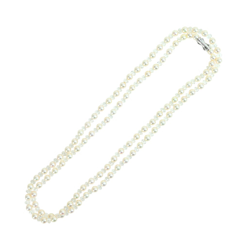 【中古】TASAKI タサキ PEARLアコヤパールクリスタルネックレス 7.0-7.5mm 82.2g 116cm ONE PRICE N