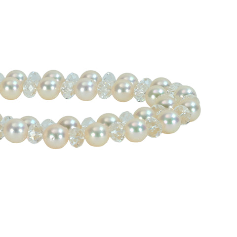 【中古】TASAKI タサキ PEARLアコヤパールクリスタルネックレス 7.0-7.5mm 82.2g 116cm ONE PRICE N