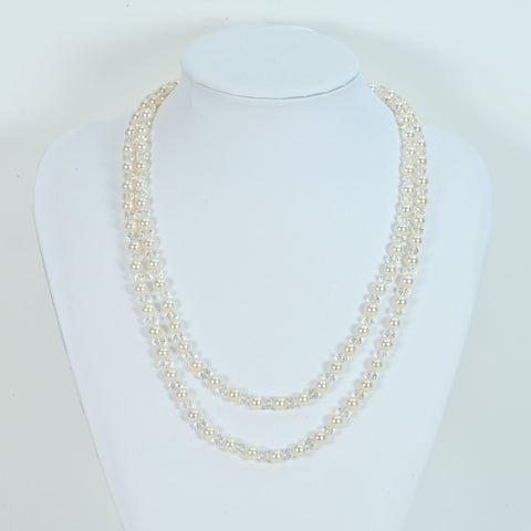 【中古】TASAKI タサキ PEARLアコヤパールクリスタルネックレス 7.0-7.5mm 82.2g 116cm ONE PRICE N