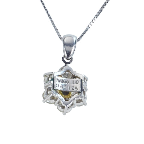 【中古】PT850/K18/PT900 ALEXANDRITE NECKLACE アレキサンドライトペンダントネックレス A0.43ct D1.26ct 5.1g ソーティング