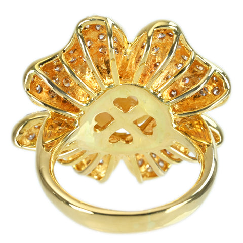 [Used] K18YG PEARL RING White South Sea Pearl Ring P12.2mm D1.80ct 11.3g #7 