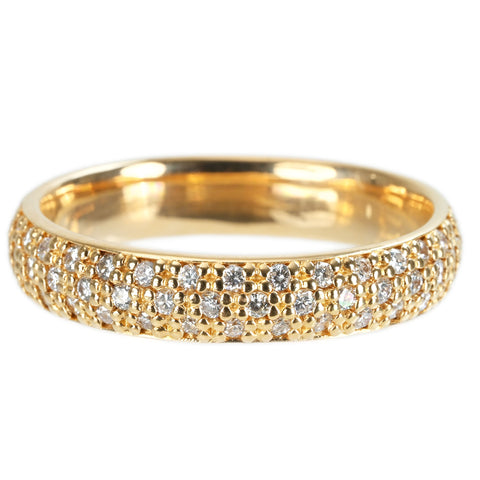 【中古】K18PG DIAMOND RING ダイヤモンドメンズエタニティリング D1.23ct 7.8g #28