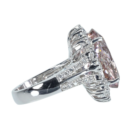 【中古】K18WG KUNZITEクンツァイトリング K13.80ct D1.66ct 12.60g #14