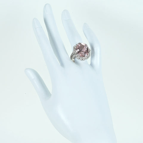 【中古】K18WG KUNZITEクンツァイトリング K13.80ct D1.66ct 12.60g #14