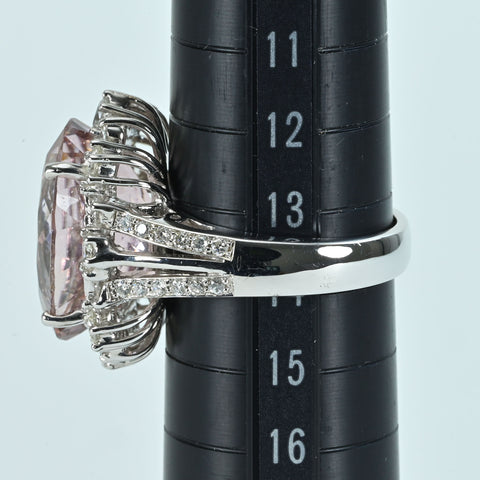 【中古】K18WG KUNZITEクンツァイトリング K13.80ct D1.66ct 12.60g #14