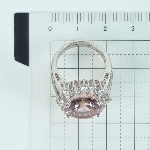 【中古】K18WG KUNZITEクンツァイトリング K13.80ct D1.66ct 12.60g #14
