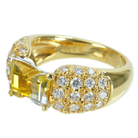 【中古】K18YG YELLOW SAPPHIRE RING バイカラーサファイアリング S2.618ct D0.93ct 8.9g #12
