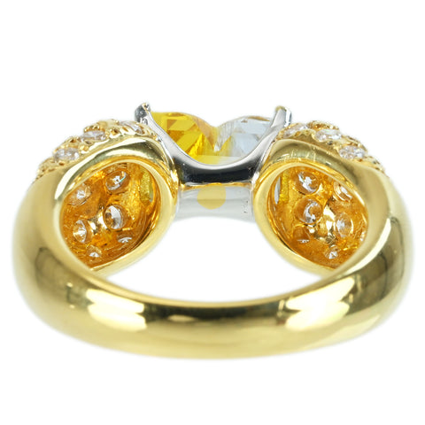 【中古】K18YG YELLOW SAPPHIRE RING バイカラーサファイアリング S2.618ct D0.93ct 8.9g #12