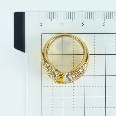 【中古】K18YG YELLOW SAPPHIRE RING バイカラーサファイアリング S2.618ct D0.93ct 8.9g #12