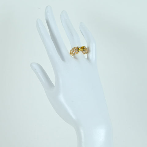 【中古】K18YG YELLOW SAPPHIRE RING バイカラーサファイアリング S2.618ct D0.93ct 8.9g #12