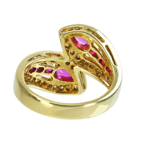 [Pre-owned] 18K Yellow Gold Ruby Ring, R 0.65ct, D 0.33ct, 7.8g, #0.30ct 