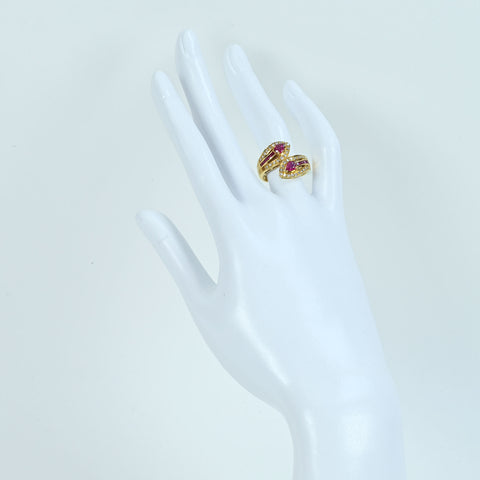 [Pre-owned] 18K Yellow Gold Ruby Ring, R 0.65ct, D 0.33ct, 7.8g, #0.30ct 