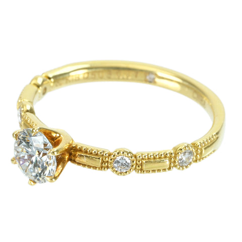 Pre-owned 18K Diamond, 0.503ct, E Color, VS1 Grade, 3 Excellent, H&amp;C, D0.07ct, CGL Certified, 2.3g, #10 