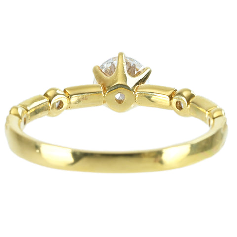 Pre-owned 18K Diamond, 0.503ct, E Color, VS1 Grade, 3 Excellent, H&amp;C, D0.07ct, CGL Certified, 2.3g, #10 