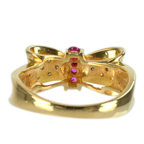【中古】K18YG RUBY RING ルビーリング 4.6g #12