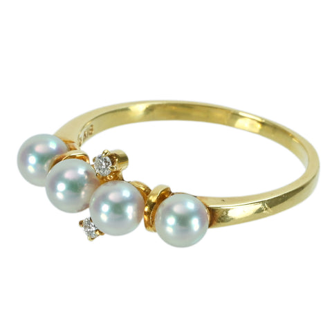 【中古】MIKIMOTO ミキモト K18YG Baby Pearl RING ベビーパールリング 3.6mm径 1.8g #9 ONE PRICE
