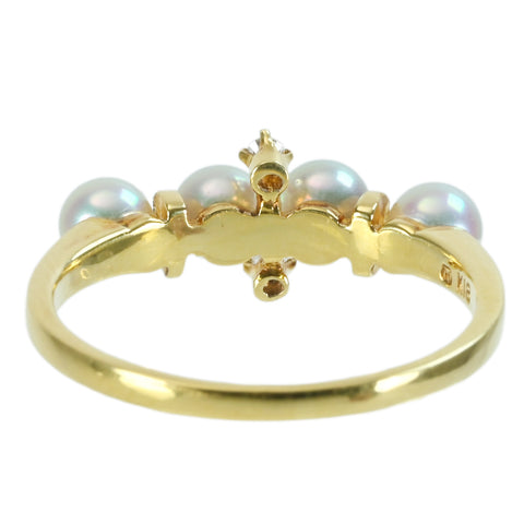 【中古】MIKIMOTO ミキモト K18YG Baby Pearl RING ベビーパールリング 3.6mm径 1.8g #9 ONE PRICE