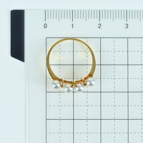【中古】MIKIMOTO ミキモト K18YG Baby Pearl RING ベビーパールリング 3.6mm径 1.8g #9 ONE PRICE