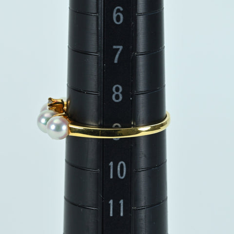 【中古】MIKIMOTO ミキモト K18YG Baby Pearl RING ベビーパールリング 3.6mm径 1.8g #9 ONE PRICE