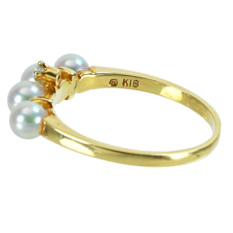 【中古】MIKIMOTO ミキモト K18YG Baby Pearl RING ベビーパールリング 3.6mm径 1.8g #9 ONE PRICE