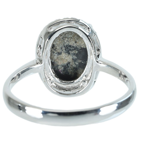 【中古】K18WG OPAL RING オパールリング OP0.93ct D0.12ct 3.4g #13.5