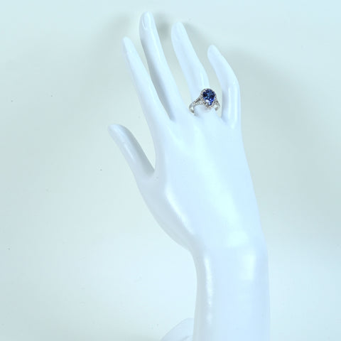 【中古】K18WG TANZANITE タンザナイトリング T2.89ct D0.44ct 3.8g #13