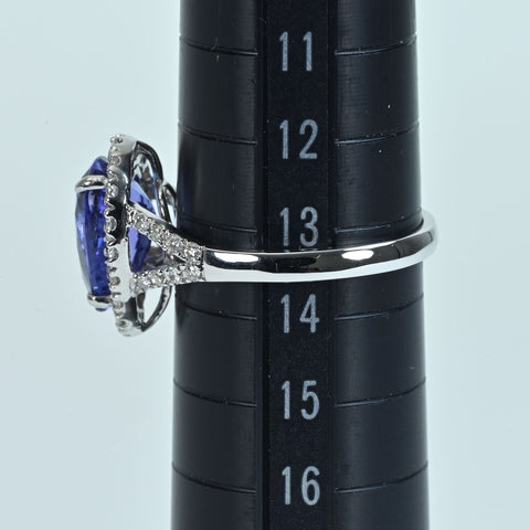 【中古】K18WG TANZANITE タンザナイトリング T2.89ct D0.44ct 3.8g #13