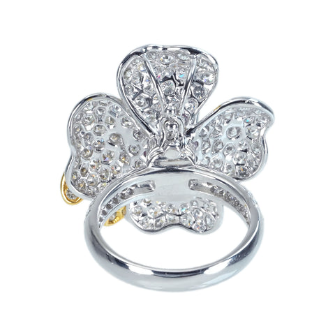 Pre-owned 18K White Gold Ruby Ring, Unheated Burmese Ruby, 2.04ct R, 3.52ct D, GRS "Pigeon Blood" with Certificate of Authenticity, 11.3g, #11 